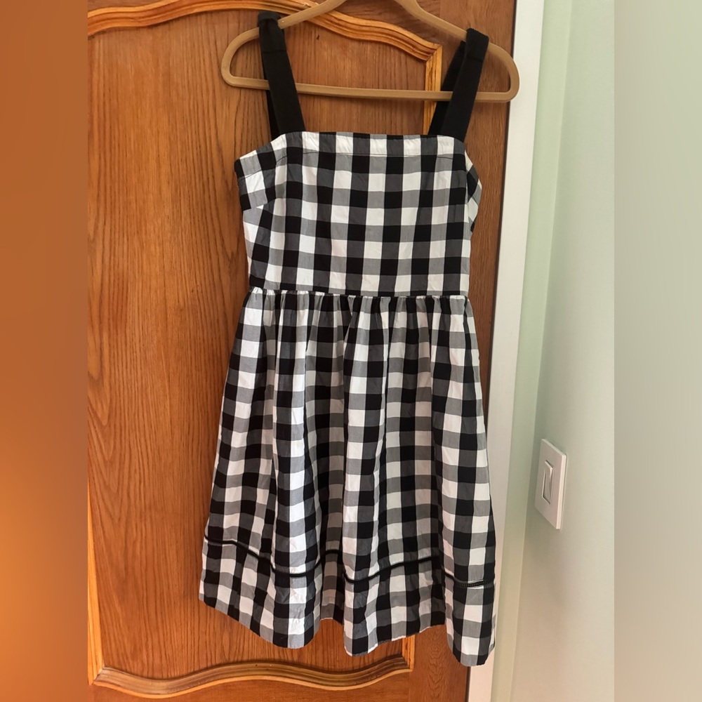 🖤 Kate Spade Broome Street Gingham Check Dress Size 10 - Picture 2 of 6
